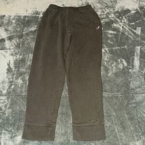 Champion Joggers Sweatpants Men's Large Olive Green Fleece Lined Cuffed Bottom